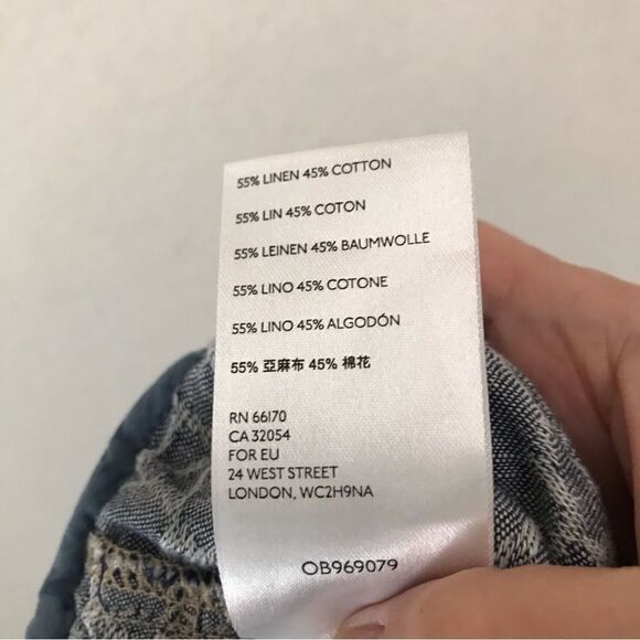 Anthropologie Bari Jacquard embroidered jogger ankle pants L - Picture 8 of 9